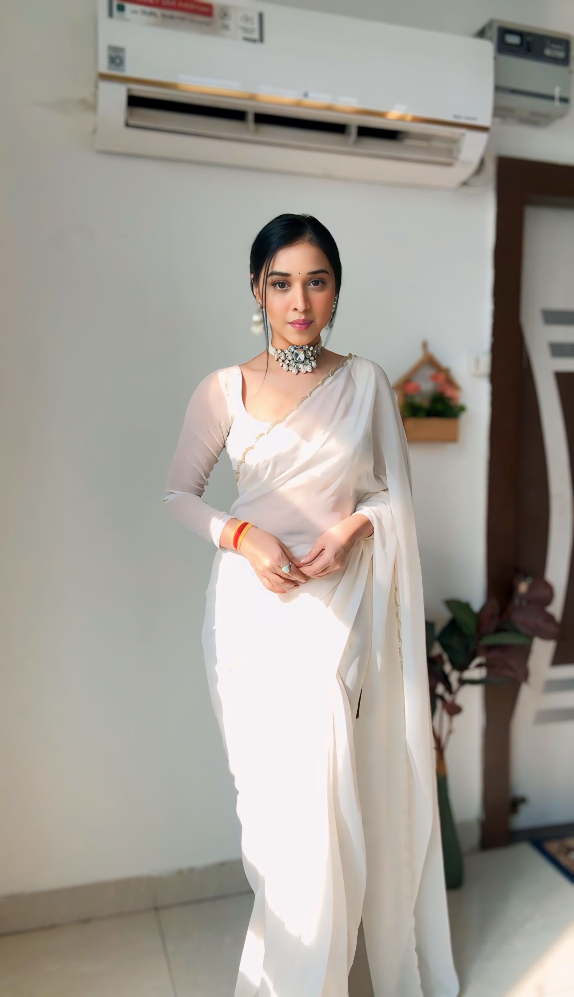 Pure White, Maroon, Red, Purple, Blue, Black, Pink Designer Saree With Elegant Minimal Border