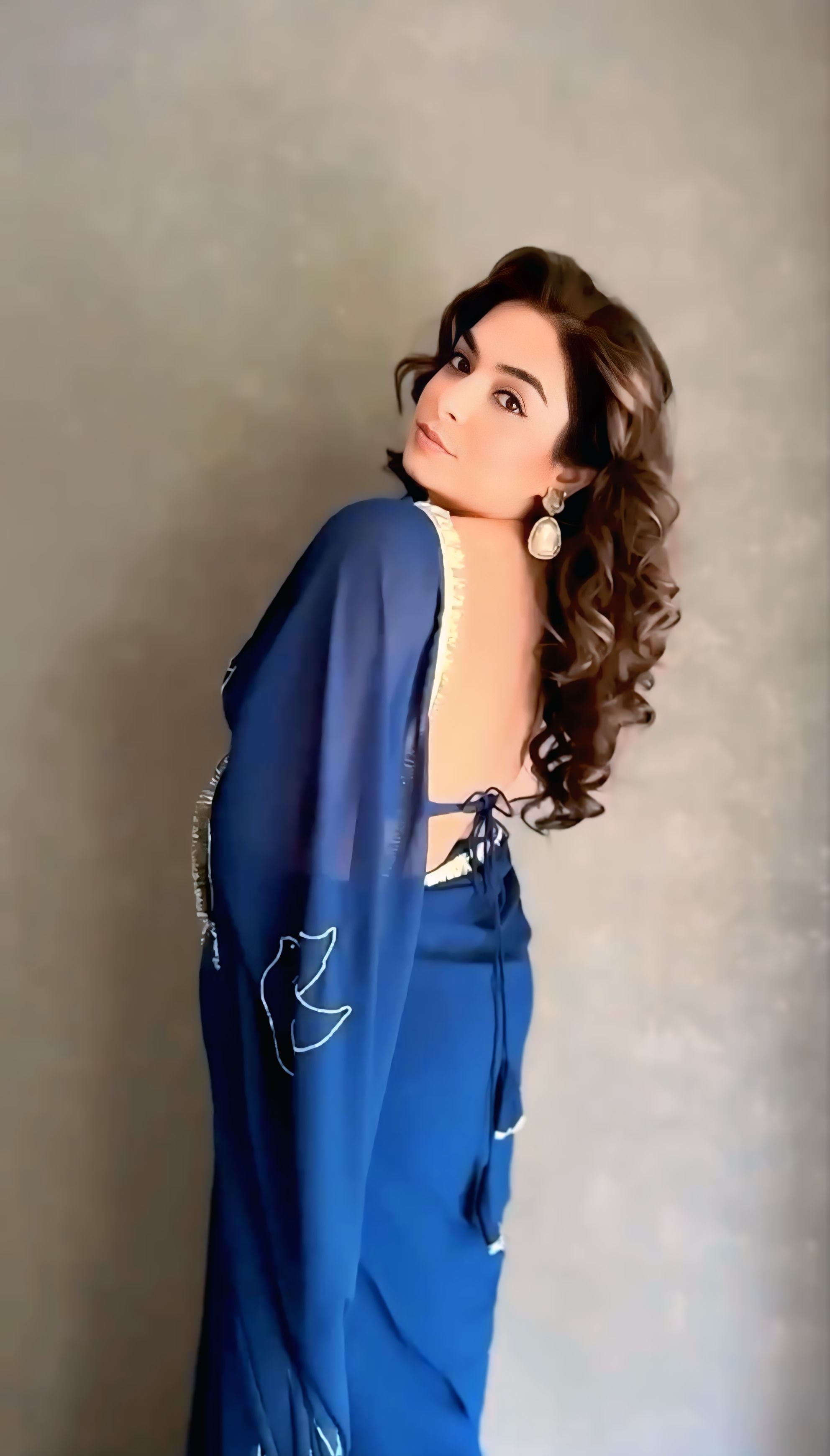 Royal Blue Designer Saree With Elegant Silver Border Work
