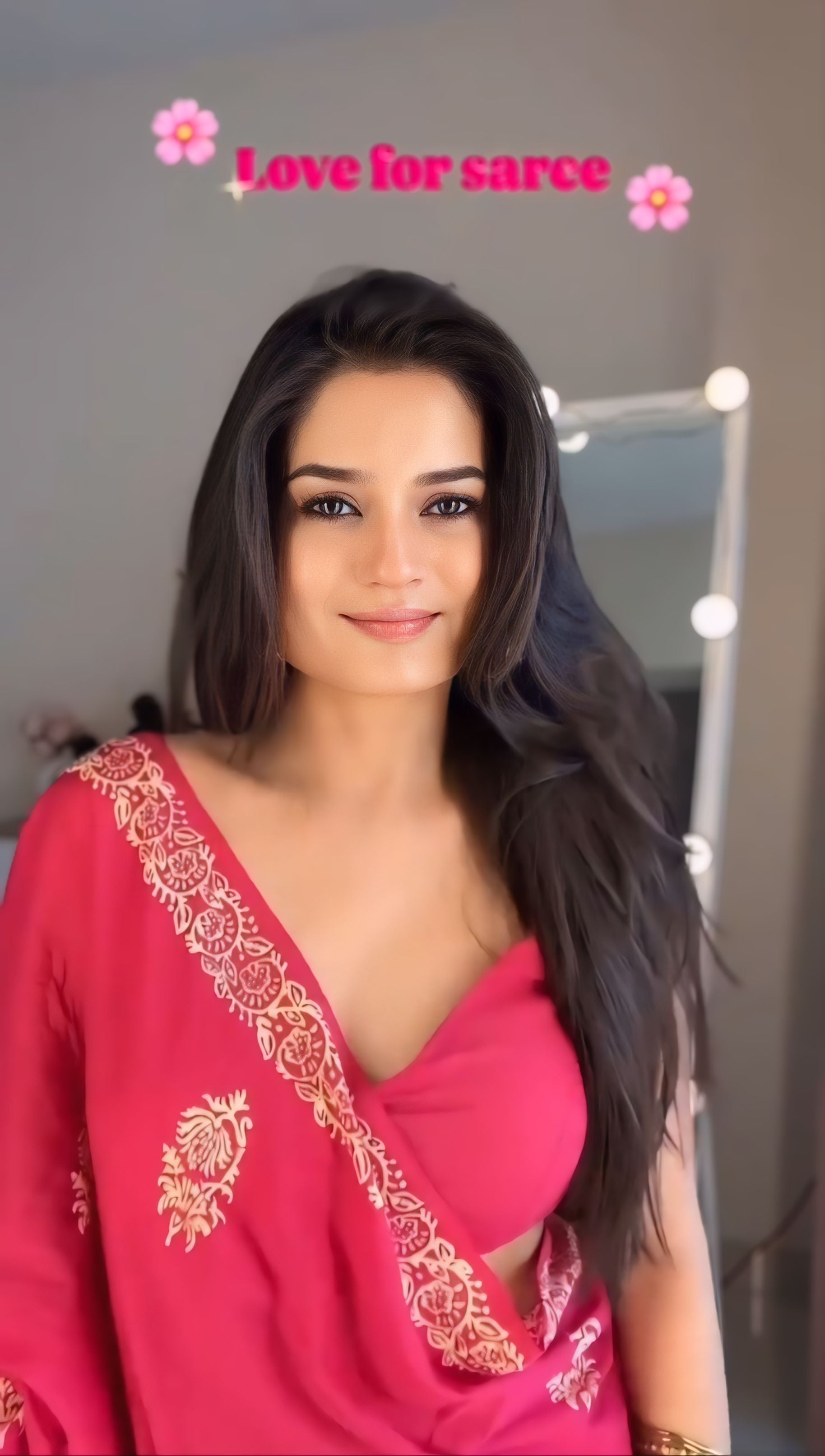 Hot Pink Designer Saree With Elegant Golden Border Work