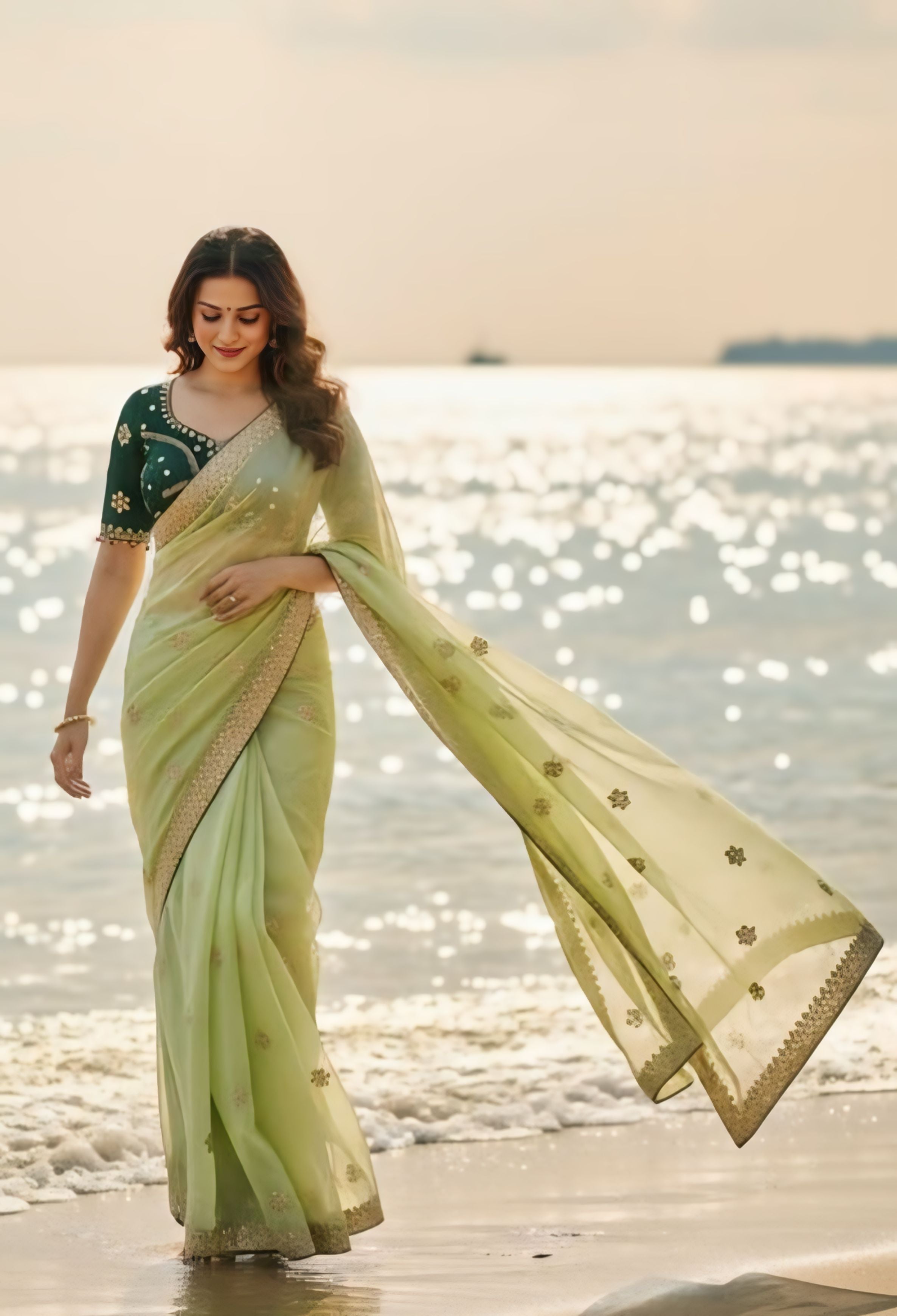 Lavender Designer Saree