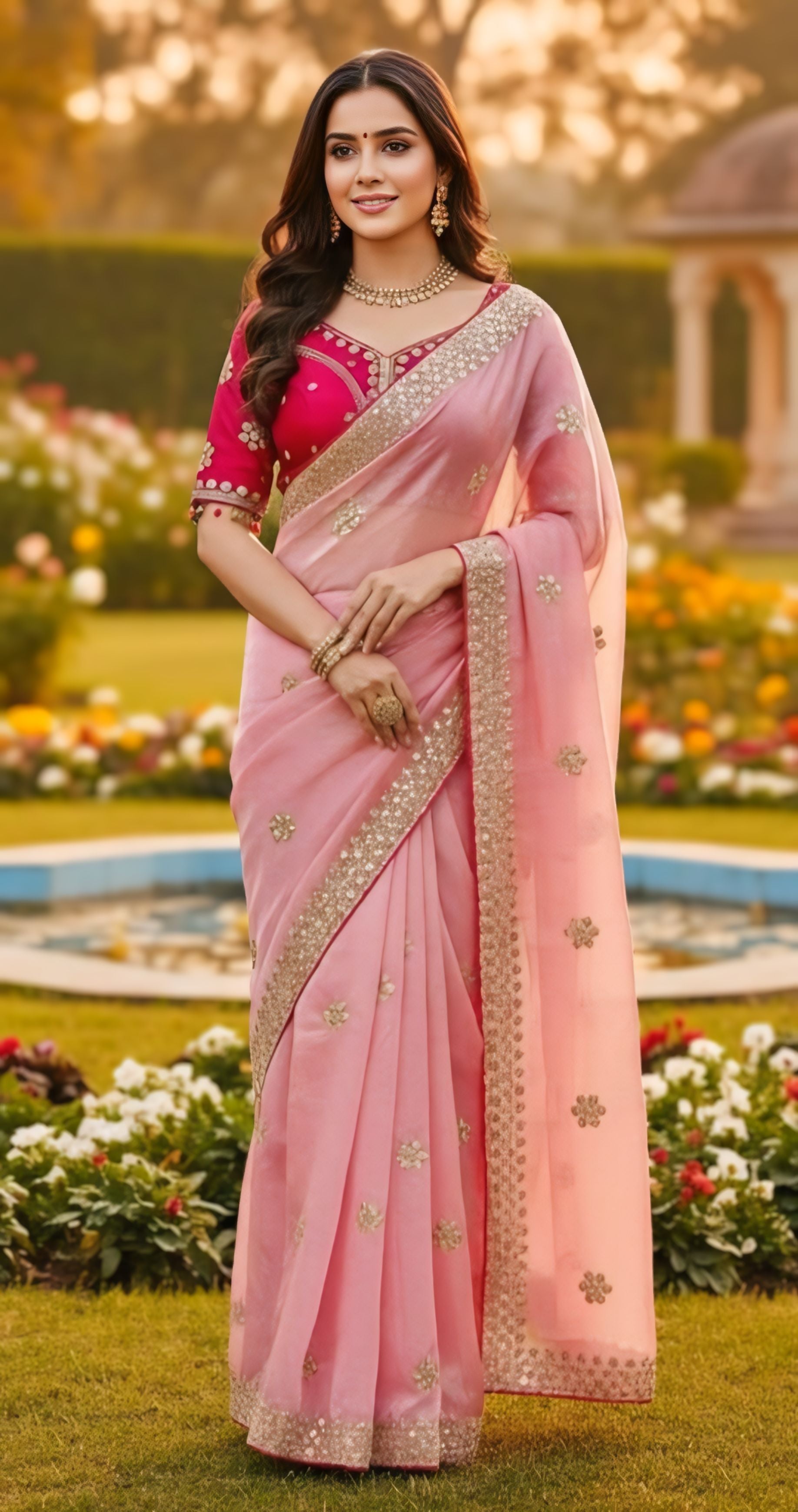 Lavender Designer Saree