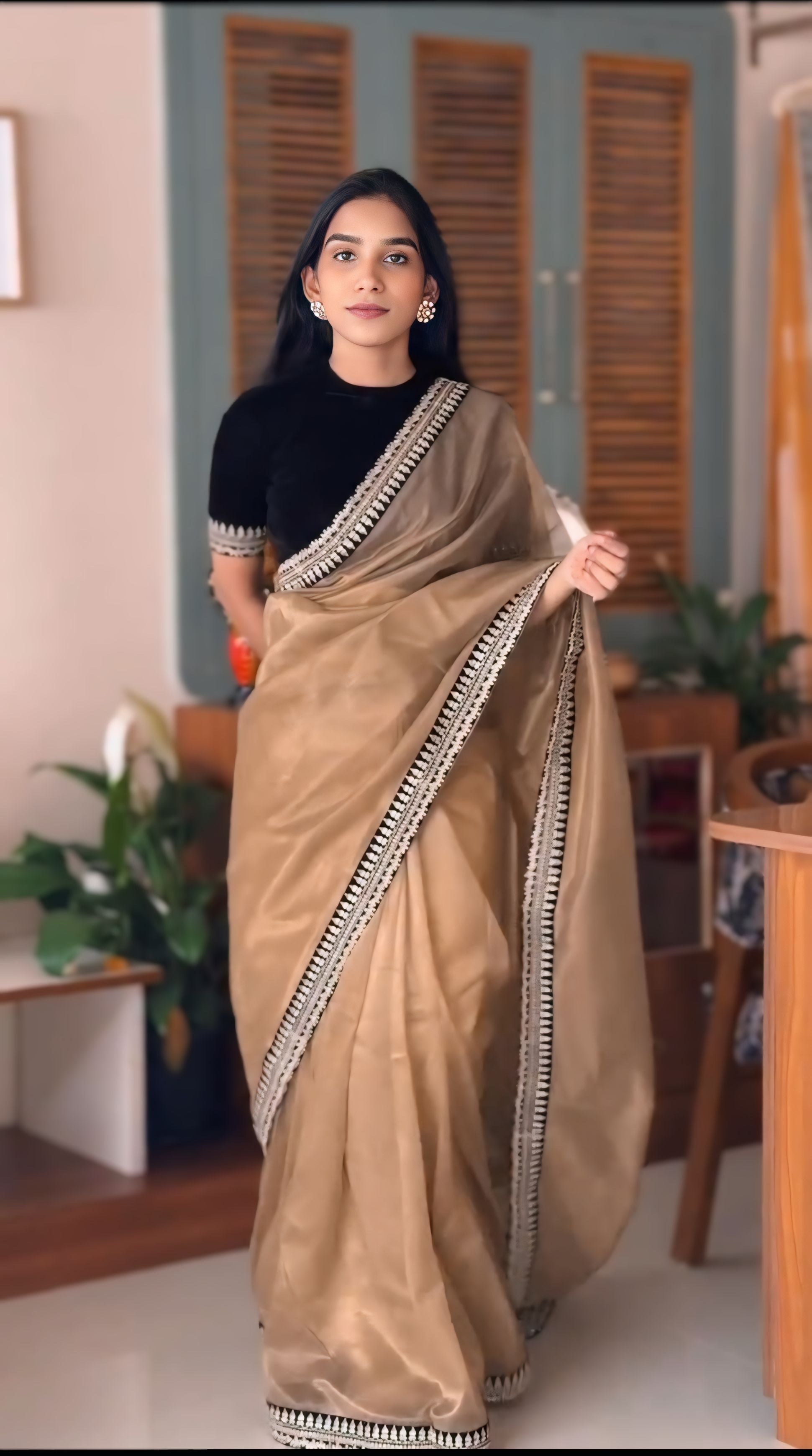 Teal Blue Traditional Saree with Rich Silver Border Work