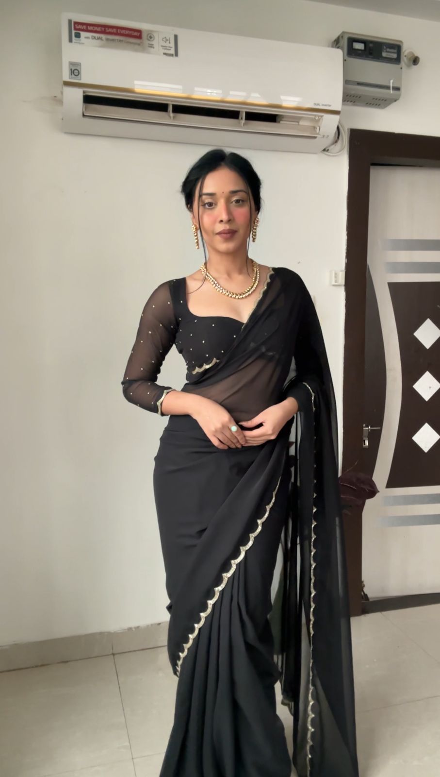 Pure White, Maroon, Red, Purple, Blue, Black, Pink Designer Saree With Elegant Minimal Border
