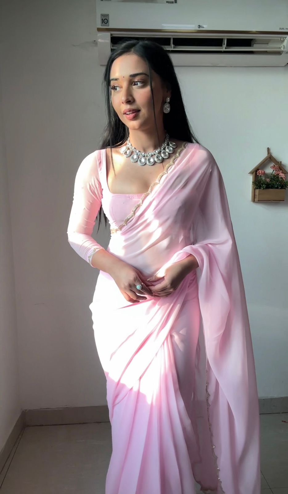 Pure White, Maroon, Red, Purple, Blue, Black, Pink Designer Saree With Elegant Minimal Border