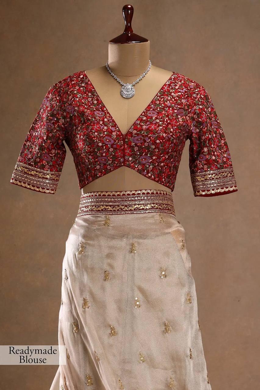 Ivory White Traditional Saree with Elegant Embroidered Border