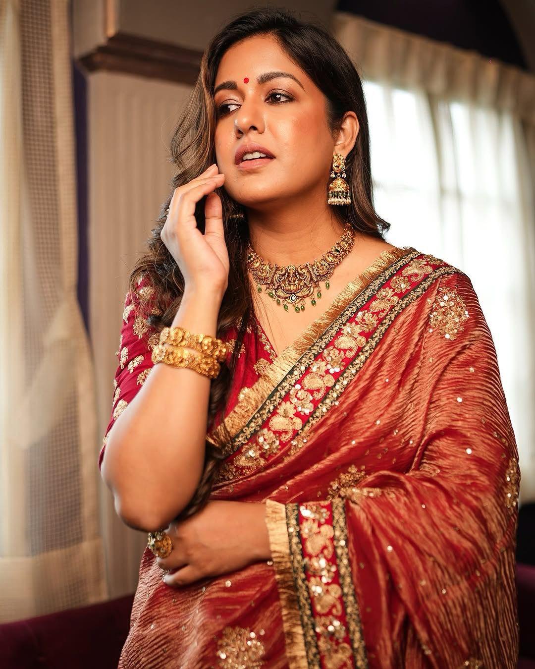 Maroon Silk Saree With Rich Golden Zari Weaving