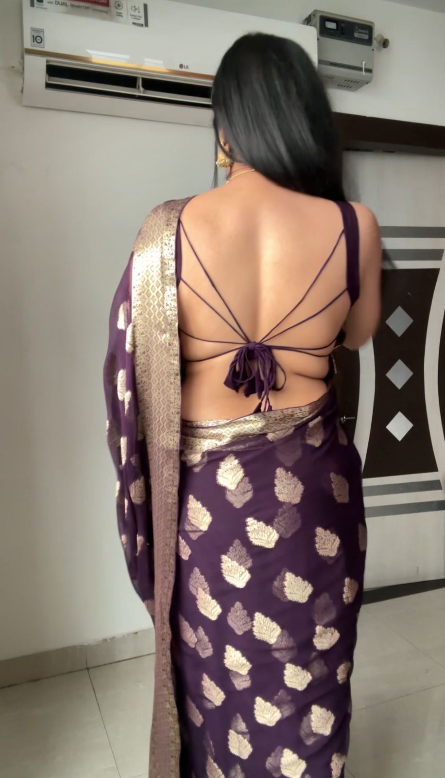 Ready To Wear Banarasi Black Party Wear Saree