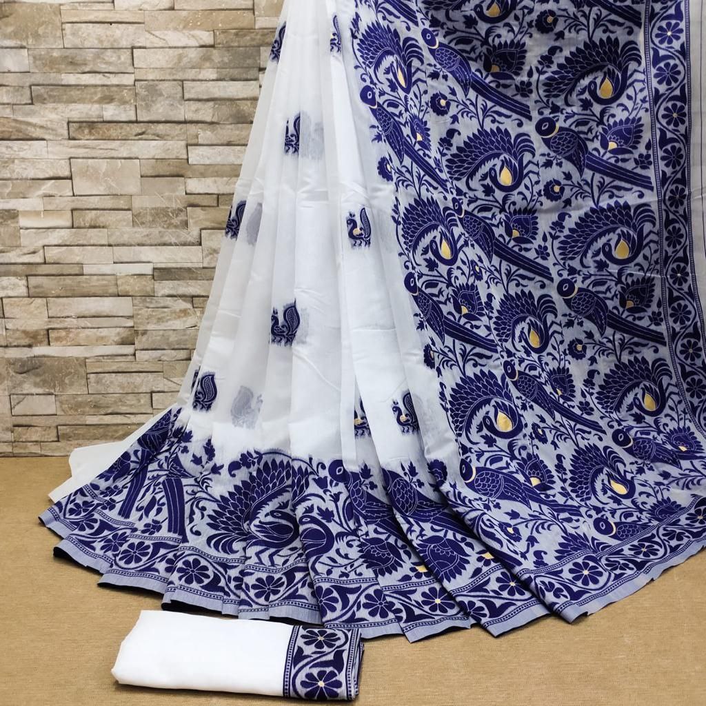 Premium Printed White Designer Saree Collection