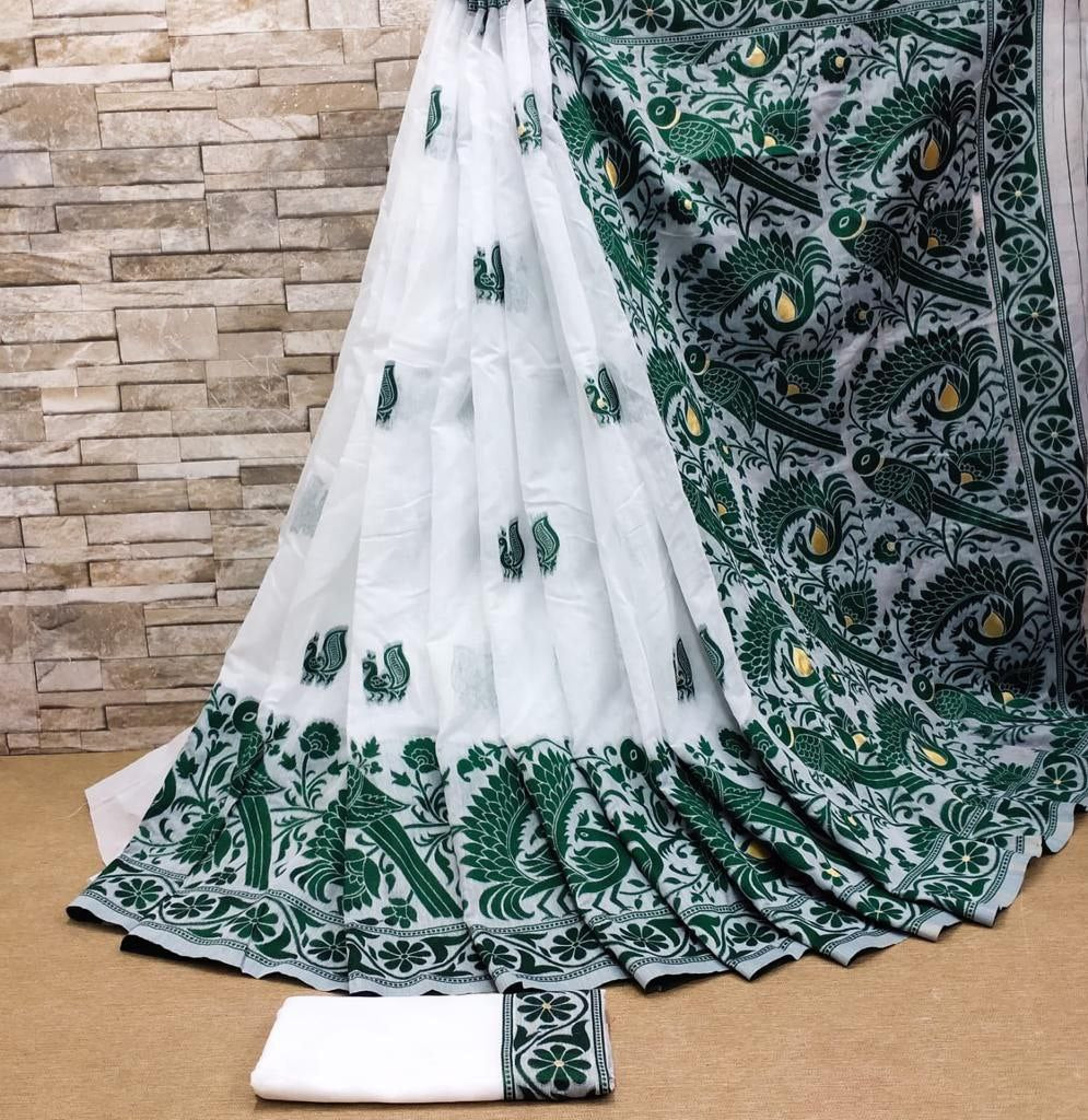Premium Printed White Designer Saree Collection