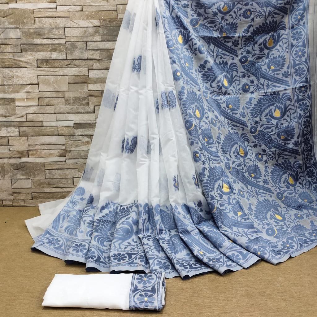 Premium Printed White Designer Saree Collection