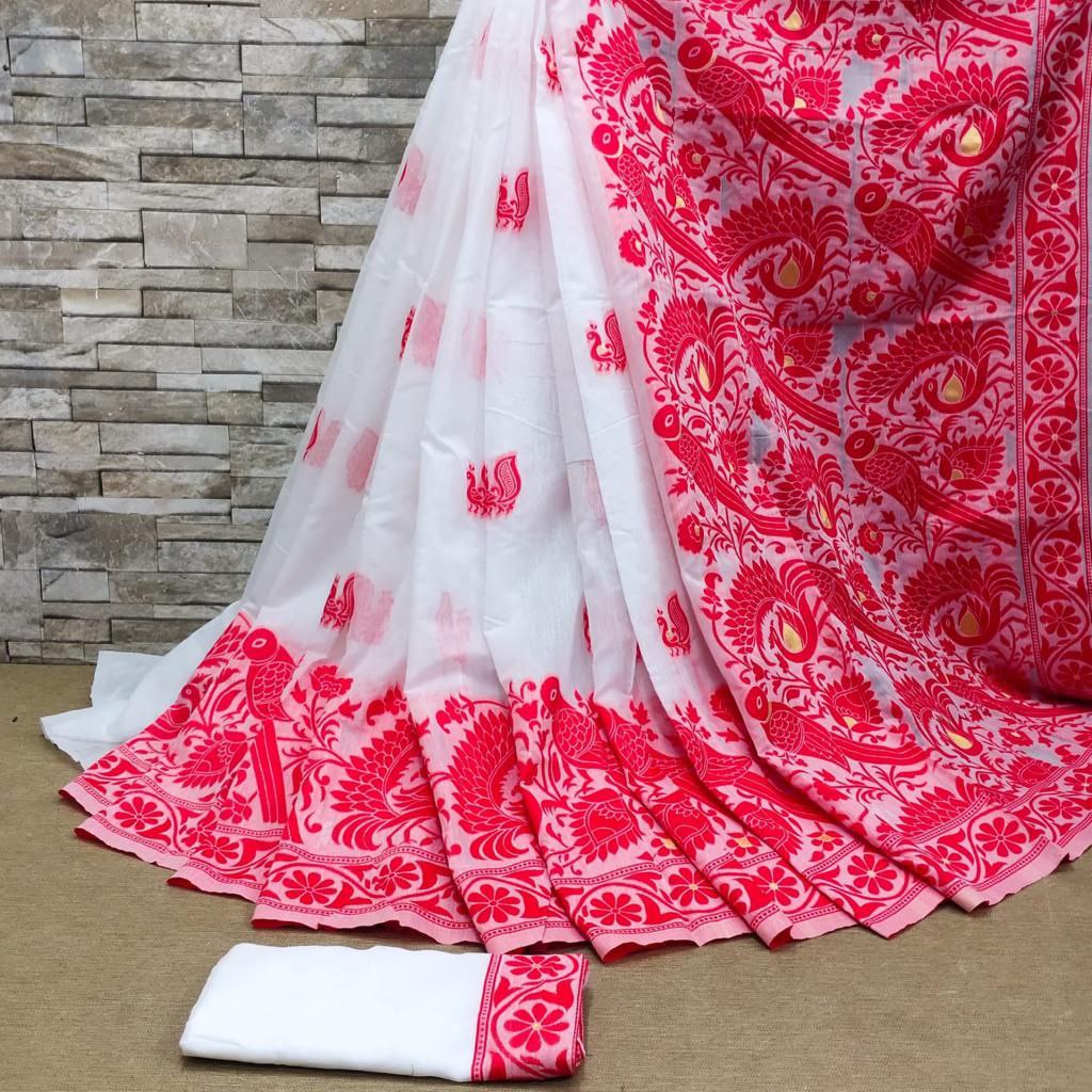 Premium Printed White Designer Saree Collection