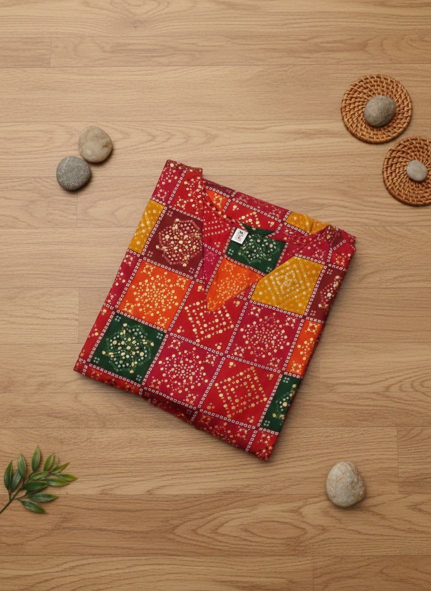 Multicolor Printed Cotton Kurti