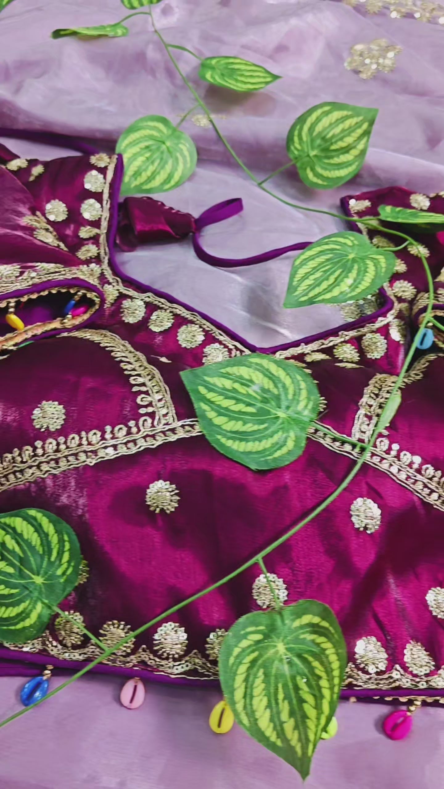 Lavender Designer Saree